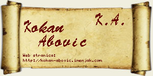 Kokan Abović vizit kartica